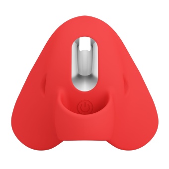 Красный вибратор на палец Carnation