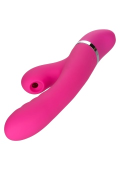 Розовый вибратор-кролик Foreplay Frenzy Pucker с функцией вакуума