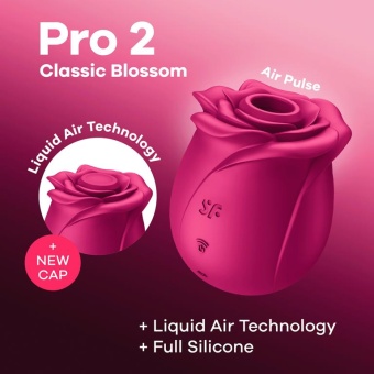 Вакуумный стимулятор Satisfyer Pro 2 Classic Blossom с дополнительной насадкой розовый Вакуумный стимулятор Satisfyer Pro 2 Classic Blossom с дополнительной насадкой розовый