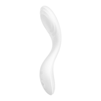 Белый вибромассажер Satisfyer Rrrolling Pleasure с движущимся шариком - 23 см