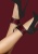 Оковы с чёрно-красным узором Ouch! Luxury Ankle Cuffs