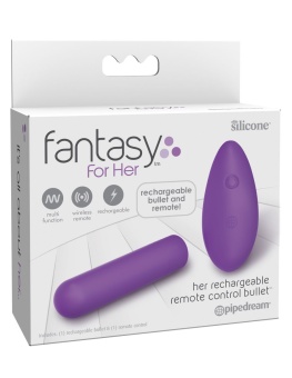 Вибропуля с пультом Rechargeable Remote Control Bullet фиолетовые