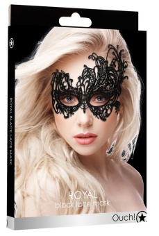 Черная кружевная маска ручной работы Royal Black Lace Mask