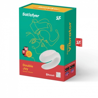 Вибратор для пар с управлением от приложения Satisfyer Double Joy белый