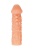 Телесная закрытая насадка с шершавой головкой Cock Sleeve Size M - 15,6 см.