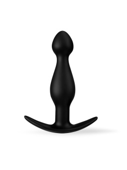 Черная силиконовая анальная втулка - 11,5 см.