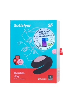 Вибратор для пар с управлением от приложения Satisfyer Double Joy черный