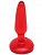 Красная гелевая анальная пробка - 16 см.