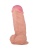 Телесный фаллоимитатор на присоске большого диаметра - 19,5 см.