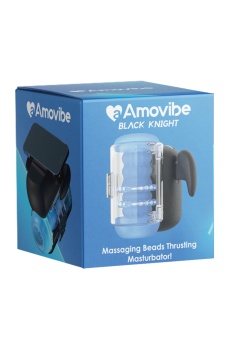 Робот-мастурбатор с массажными бусинами Amovibe Black Knight Massaging Beads