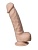 Телесный фаллоимитатор на присоске Real Skin Model 1 - 21 см.