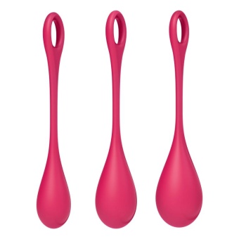 Набор из 3 красных вагинальных шариков Satisfyer Yoni Power 1