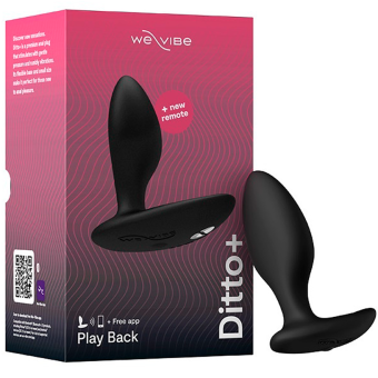 Анальная пробка We-Vibe Ditto+ с пультом черная