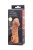 Телесная закрытая насадка с венками Cock Sleeve 006 Size S - 13,8 см.