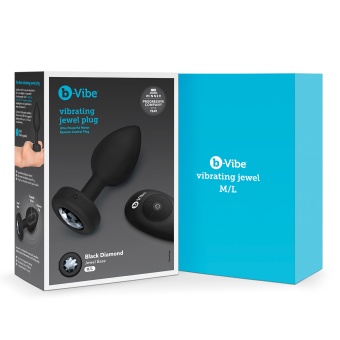 Вибропробка b-Vibe Vibrating Jewel Plug с кристаллом и пультом - 10,5 см