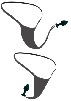 Набор Hookup Crotchless Secret Gem анальная пробка с кристаллом и трусики XL-XXL
