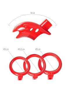 Красный мужской пояс верности из пластика