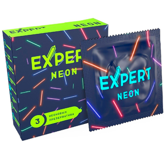 Светящиеся презервативы Expert Neon 3 шт