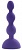 Фиолетовый анальный вибростимулятор Anal Beads S - 14,5 см. 