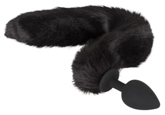 Анальная пробка с хвостом и ушки кошки Pet Play Plug and Ears