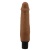 Коричневый вибратор с эффектом скользящей кожи Waldorf - 21,5 см.