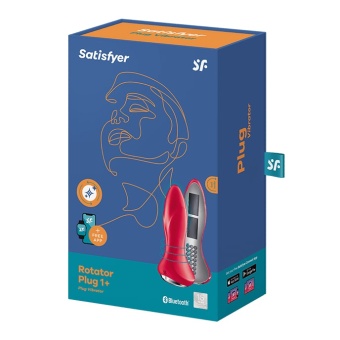 Вибропробка с ротацией и приложением Satisfyer Rotator Plug 1+ красная