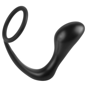 Эрекционное кольцо с анальной пробкой Ass-Gasm Cockring Plug