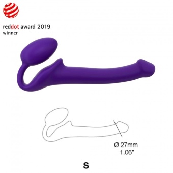 Безремневой гибкий страпон Bendable Strap-on-me S 24 см фиолетовый