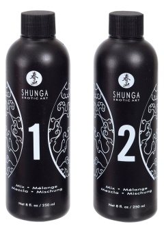 Набор массажных гелей 2в1 для скользкого секса Shunga Экзотические фрукты - 2х250 мл