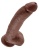 Фаллоимитатор на присоске с мошонкой King Cock with Balls 23 см коричневый