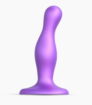 Фиолетовая насадка Strap-On-Me Dildo Plug Curvy size S