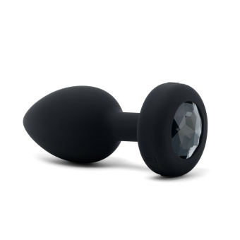 Вибропробка b-Vibe Vibrating Jewel Plug с кристаллом и пультом - 10,5 см