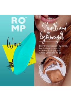 Небольшой клиторальный вибратор Romp Wave Lay-On бирюзовый