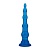 Голубая анальная елочка на присоске Anal Beads With Suction Base - 17,1 см.