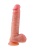 Телесный реалистичный вибратор-пульсатор - 22 см.