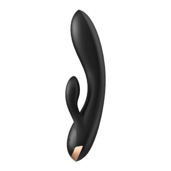 Вибратор Satisfyer Double Flex с двумя клиторальными кончиками чёрный