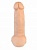 Реалистичный фаллос с вибрацией и проводным пультом - 17 см.