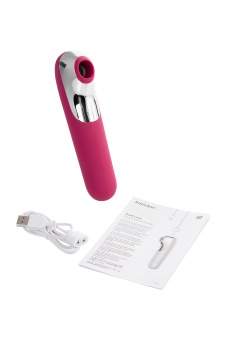 Вакуумный стимулятор с вибрацией и приложением Satisfyer Dual Love красный