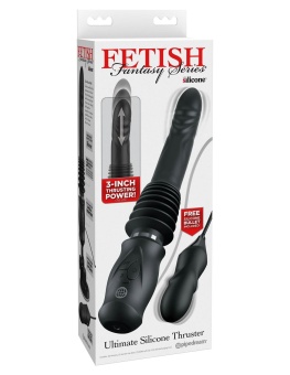 Вибратор с поступательными движениями Ultimate Silicone Thruster чёрный