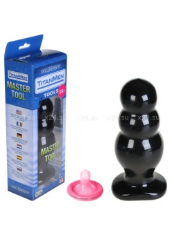 Мужской анальный стимулятор Titanmen Tools Master #4 чёрный - 16,76 см