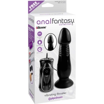 Анальный стимулятор-пульсатор с вибрацией Pipedream Anal Fantasy Collection Vibrating Thruster черный - 16 см