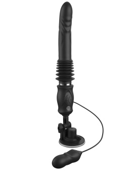 Вибратор с поступательными движениями Ultimate Silicone Thruster чёрный