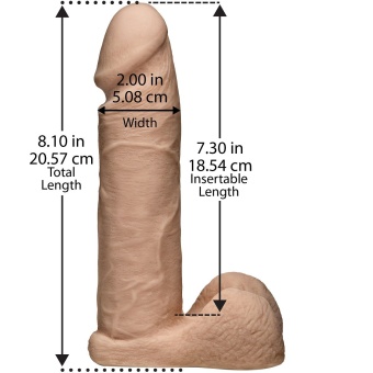 Насадка к трусикам реалистичный фаллоимитатор Vac-U-Lock UR3 Cock телесная 20,57 см