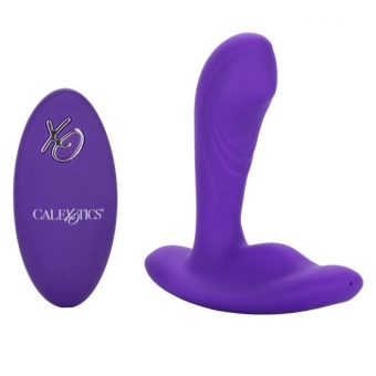 Стимулятор простаты с массирующей головкой и пультом Silicone Pinpoint Pleaser