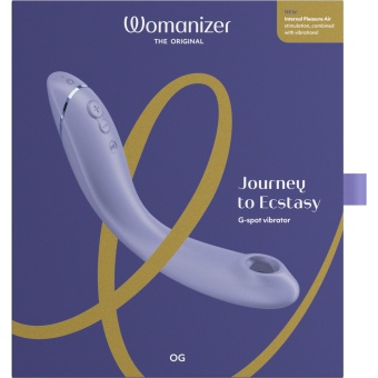Вибратор с вакуумной стимуляцией для зоны G Womanizer OG 17,7 см сиреневый