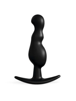 Черная анальная фигурная втулка - 11,5 см.