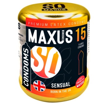 Презервативы анатомической формы Maxus Sensual - 15 шт.