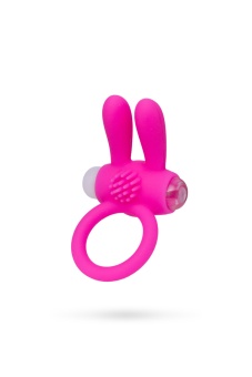 Виброкольцо с клиторальным стимулятором ToyFa A-Toys розовое