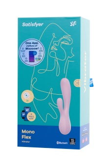 Вибратор со стимулятором клитора Satisfyer Mono Flex с приложением 20,4 см розовый