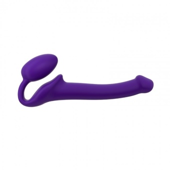 Безремневой гибкий страпон Bendable Strap-on-me S 24 см фиолетовый